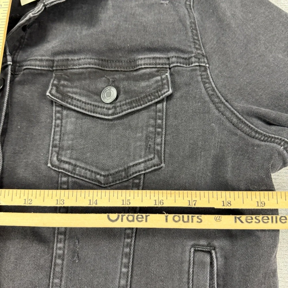 Aeropostale Mens Black Distressed Denim Trucker Jacket‎ XXL 7834-001 New